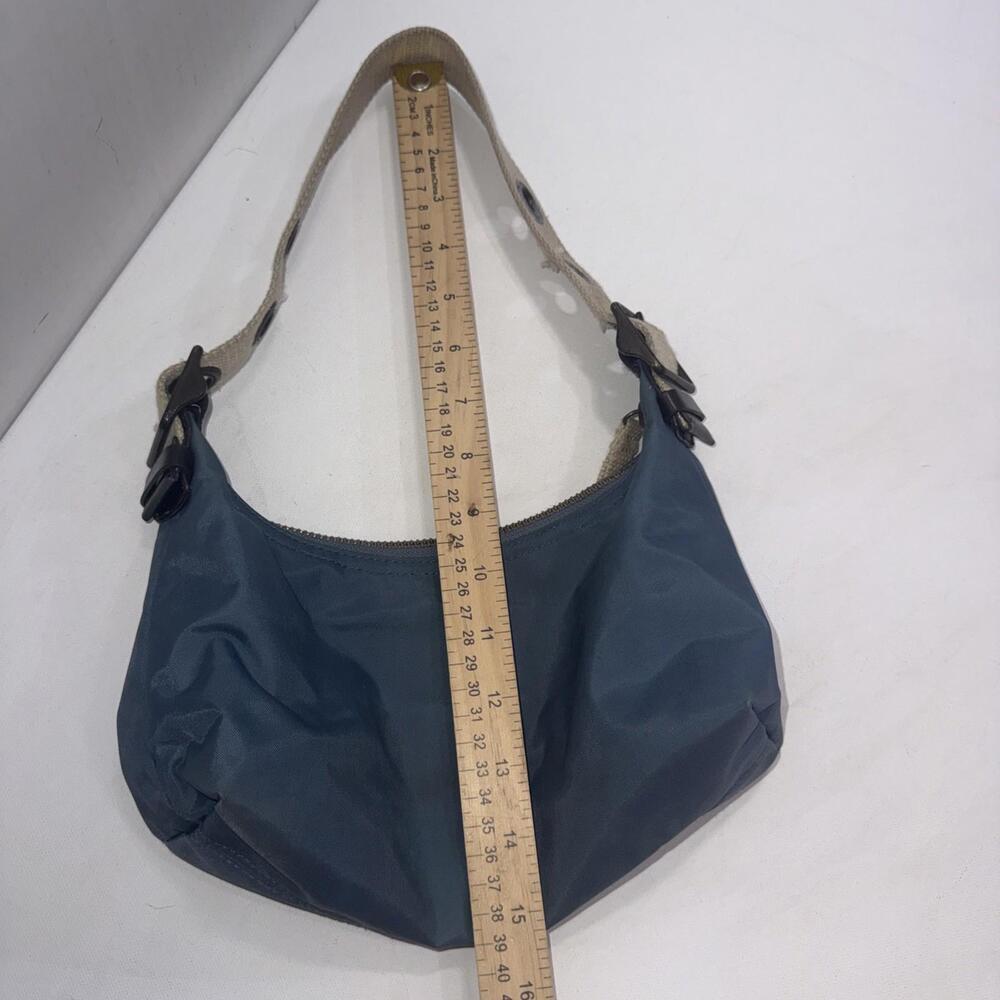VTG Y2K Gap Baguette Small Nylon Handbag Shoulder Bag Purse Zip Blue 2004‎ READ - Picture 13 of 15